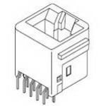 USB-A Female Connector, 8 Pos, Straight, Through Hole, 1.5A, 125V