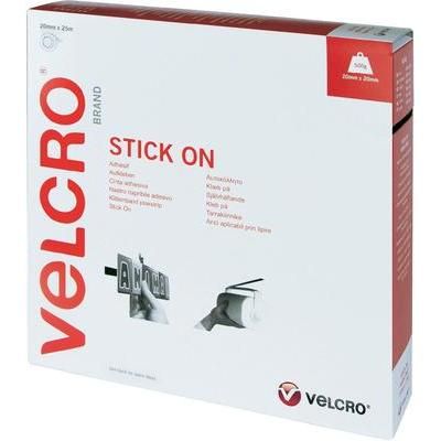 Velcro tape stick-on Hook and loop pad (L x W) 25000 mm x 20 mm Black Velcro 25 m