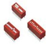 Slide DIP Switch, SPST, 10 Pos, 0.15A, 30VDC, Through Hole