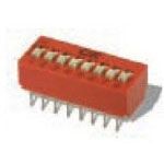 DIP Slide Switch, SPST, 10 Pos, 100mA, 25VDC, Through Hole