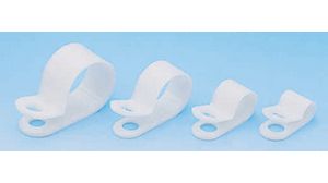 Cable clip 5.2 mm -40. . .+85 °C white 3.2 mm Nylon 66 (UL 94 V-2), 3302, Heyco