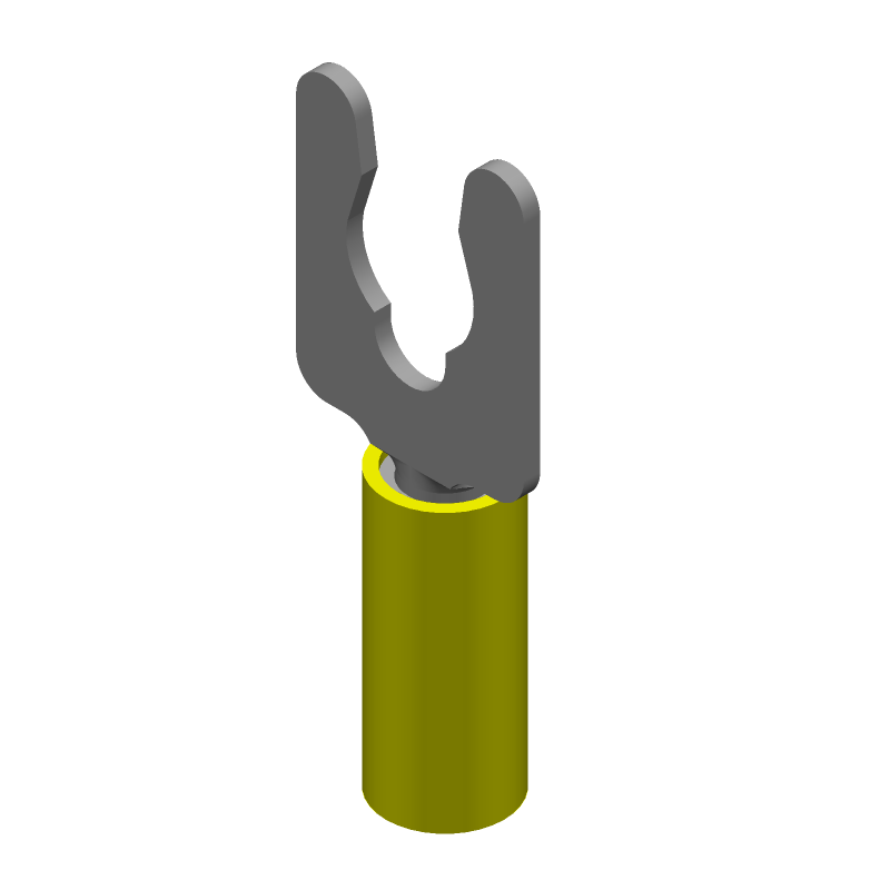 PIDG Terminal, Crimp, Female, 22-26 AWG, 300V, Tin