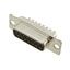 15 Pos D-Sub Receptacle, Straight, Solder, 7.5A, Gold, Steel
