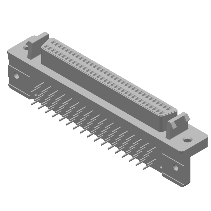 68 Pos Signal RCPT, 1A, 30V, Shielded, Right Angle, Through Hole, Black