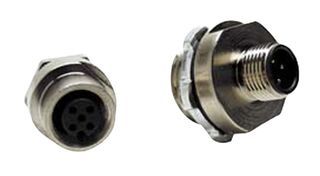 Conn Bulkhead Feed-Through M/F 4/4 POS ST 1 Port Mini-Change®