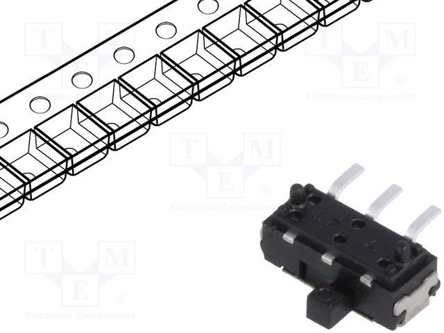SPDT Slide Switch, Right Angle, SMD, 300mA, 6VDC
