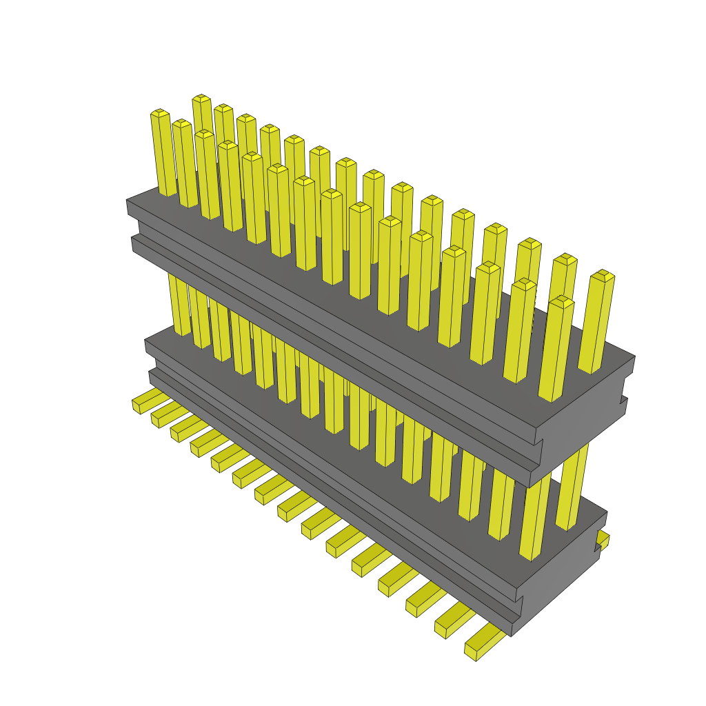 30-Contact 2-Row Male Header, 0.8mm Pitch, Gold Contact Plating