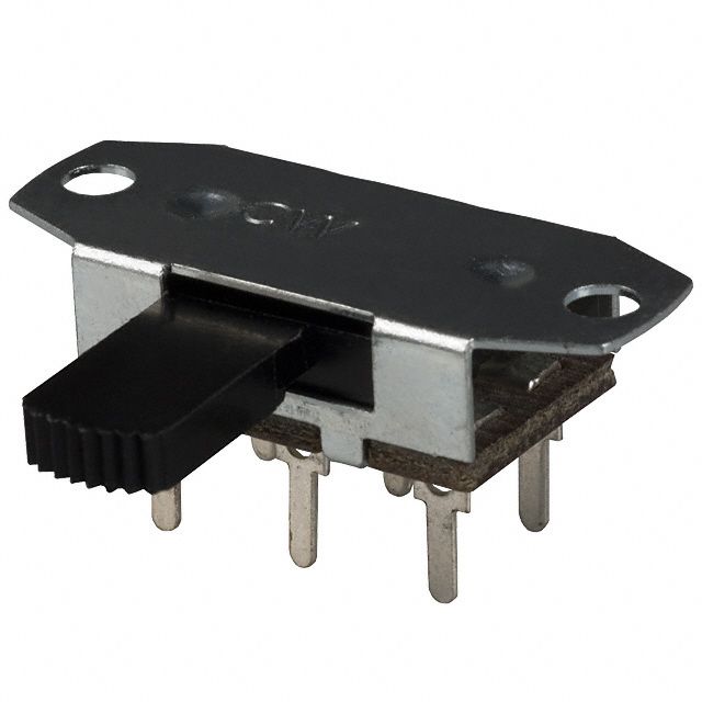 DPDT Slide Switch, On-On, 3A, 125VAC/VDC, Right Angle, Through Hole