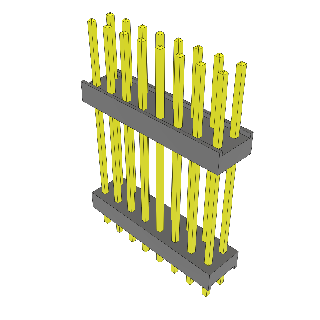 Conn Board Stacker HDR 16 POS 2.54mm Solder ST Top Entry Thru-Hole Bulk