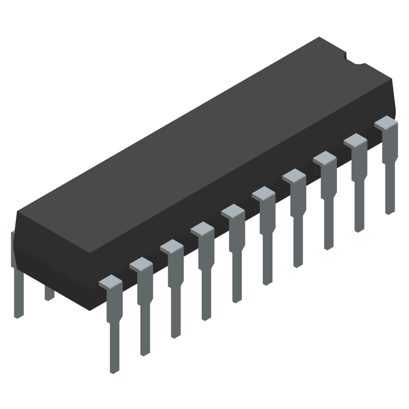 8-Bit D-Type Flip-Flop, 50V, 150mA, PDIP
