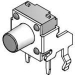 Keypad Switch, SPST, 0.05A, 12VDC, 4 PCB Hole Cnt, Solder Terminal, Through Hole-right Angle,