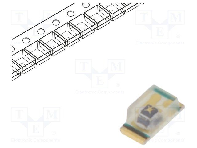 Infrared LED, 1.2mm, 1-Element, 940nm, MINIATURE, PLASTIC, SMD, 2 PIN