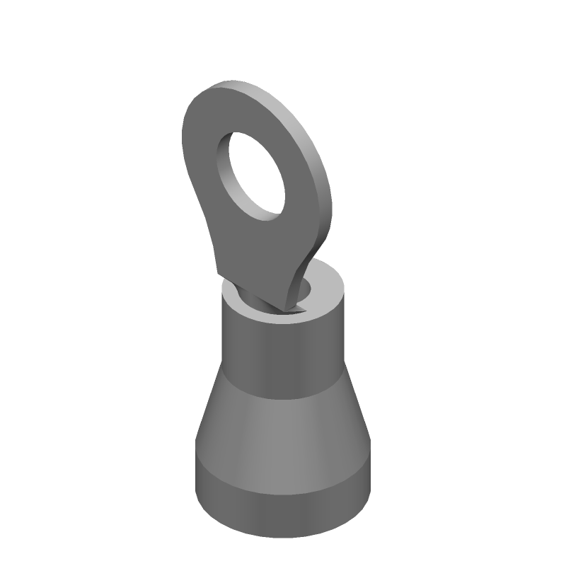 Ring Terminal, 14-16AWG, Copper, Tin, Insulated, 600V