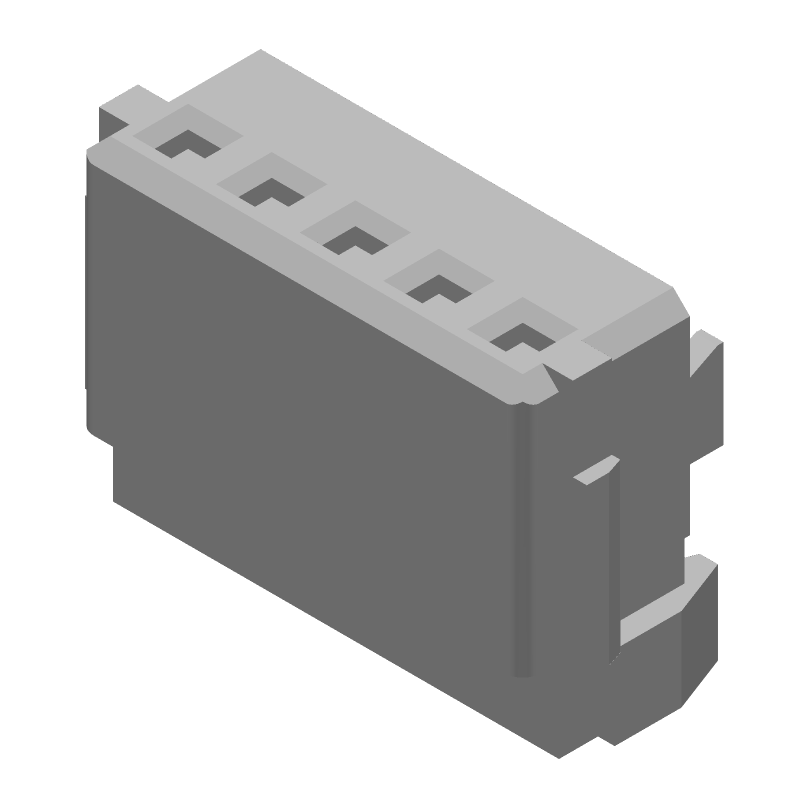 5 Pos 1.5mm IDC Wire to Board Receptacle, Straight, 105°C