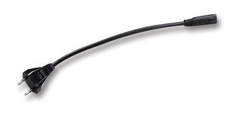 FRIWO         1.4601             Mains Power Cord, Crimp Socket, IEC 60320 C7 (Figure 8), 6.56 ft, 2 m, Black