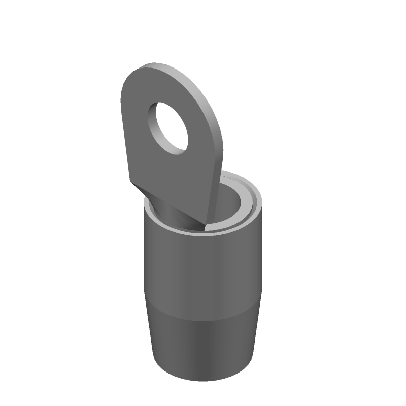 Ring Terminal, Copper, Tin Plated, Yellow, Insulated, Crimp