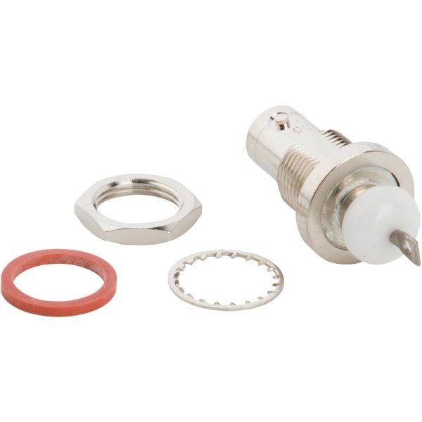 RF SHV Connector, 5kV, 50MHz, Straight, Panel Mount, Solder