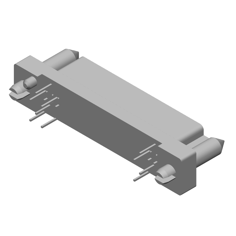 40 Pos 2 Row Receptacle, 2.54mm Pitch, Vertical, Solder
