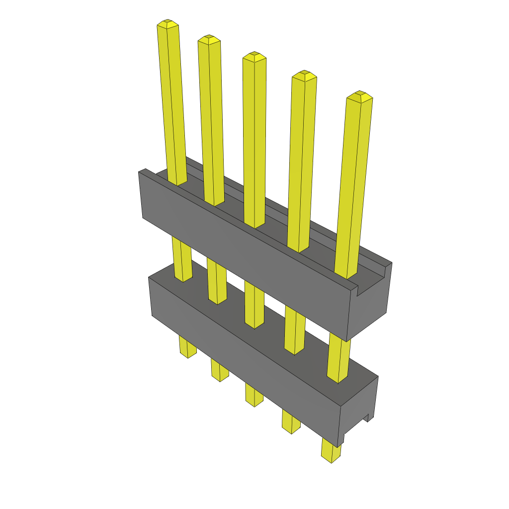 Conn Board Stacker HDR 5 POS 2.54mm Solder ST Top Entry Thru-Hole Bulk