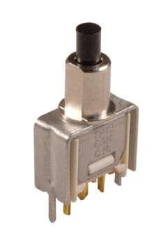 Illuminated Pushbutton Switch, SPST, 1A, 120VAC/28VDC, Through Hole