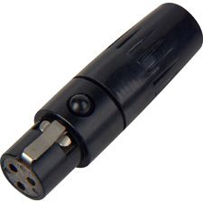 3 Pos Mini XLR F Solder ST Shielded Connector
