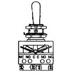 Switch Toggle ON ON ON DP3T Round Lever Quick Conn 7A 28VDC Panel Mount with Threads