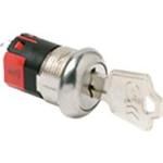 Switch Key Lock DPDT 90° Flat Key 4A 250VAC 28VDC Solder Lug Panel Mount