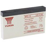 Secondary Battery, Lead Calcium Alloy, 12V, 2Ah, 250mA,