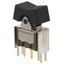 Illuminated SPDT Rocker Switch, 0.1A 28VAC/DC, PC Pins