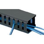 Cable Accessories Wide Slot Wiring Duct Polyvinyl Chloride Black
