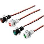 PANEL MOUNT INDICATOR, LED, 10.1MM, RED, 1.8V; Mounting Hole Dia: 10.1mm; LED Col