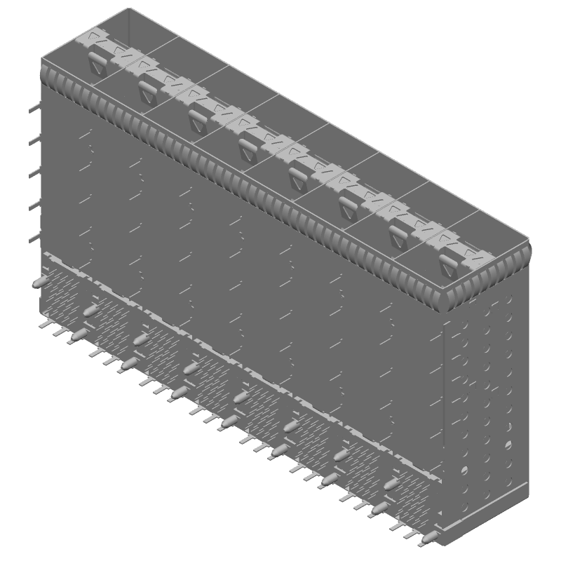 SFP+ Assy 2x8 EMI Spg 4 Lp Sn 16Gbps RA