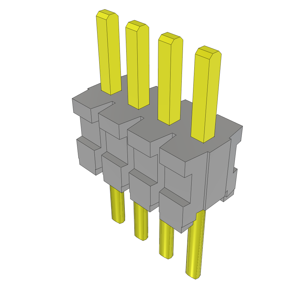 Conn Unshrouded Header HDR 4 POS 1.27mm Solder ST Top Entry Thru-Hole Bulk