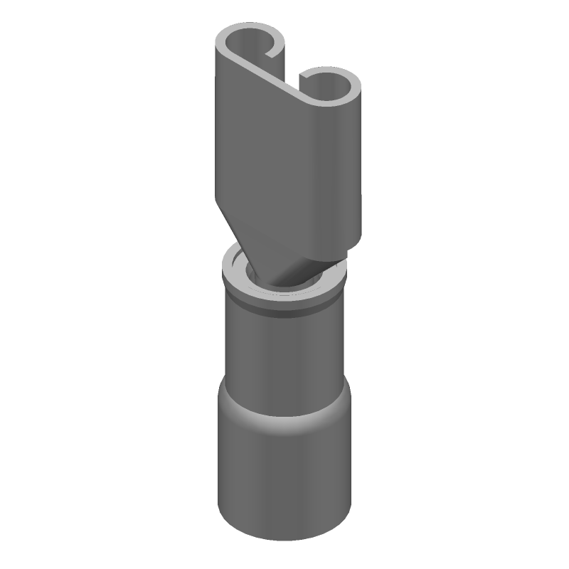 Female Quick Disconnect Terminal, Brass/Tin, 18-22AWG, 300V