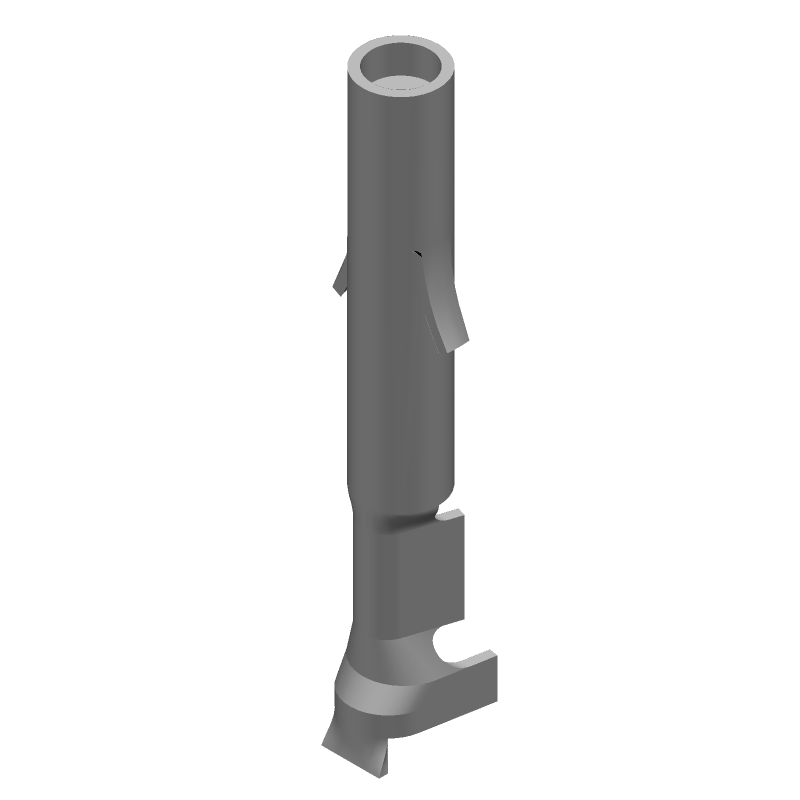 Power Socket Contact, 19A, 600V, Gold, Crimp, 18-24AWG