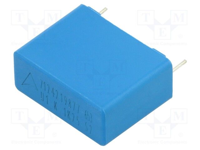 CAPACITOR, METALLIZED FILM, POLYPROPYLENE, 1250V, 0.1uF, THROUGH HOLE MOUNT, RADIAL LEADED, LEAD FREE