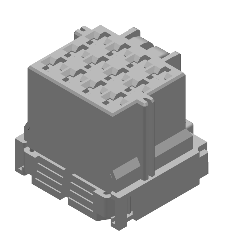 12 Pos Crimp Wire Housing, Female Socket, Signal, Violet