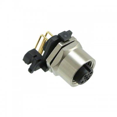 5-Pin Female Circular Connector, Solder, IP67, 60V, 4A, Gold