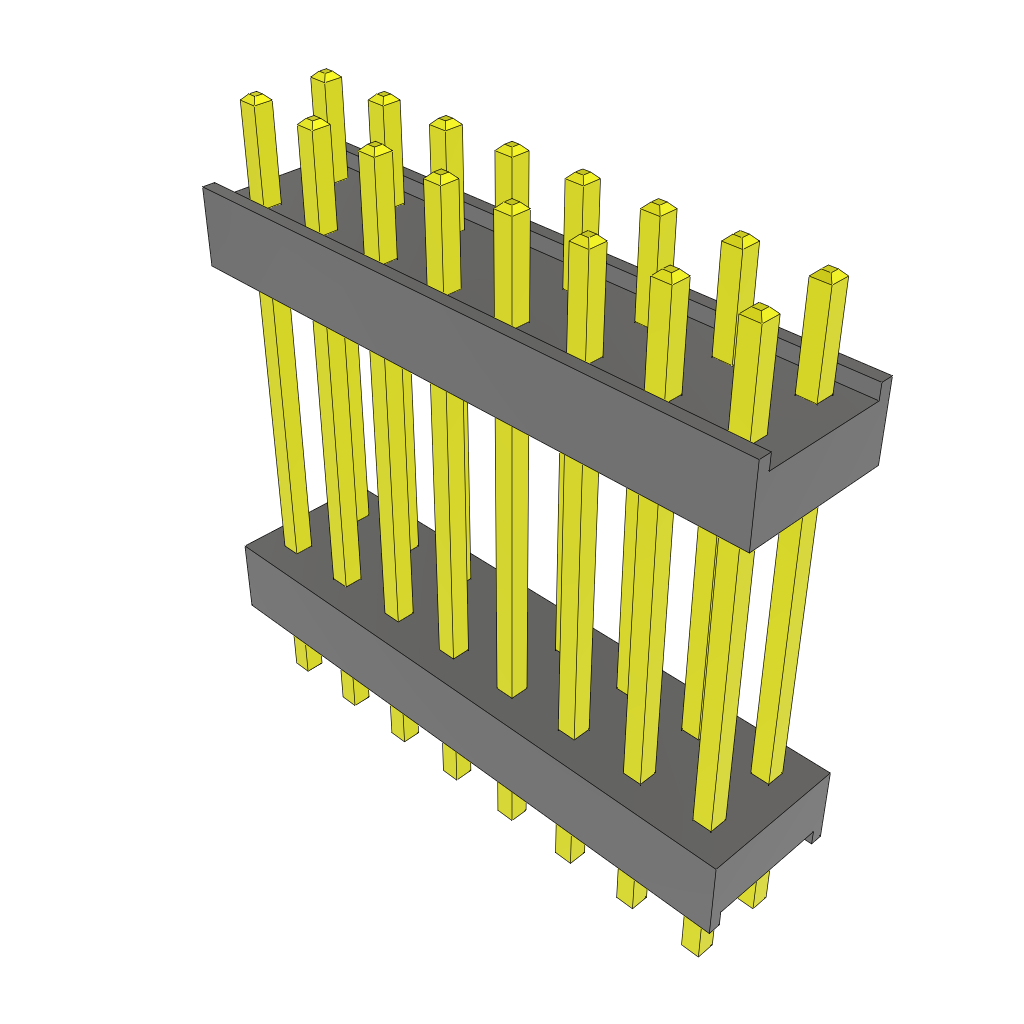 Conn Board Stacker HDR 16 POS 2.54mm Solder ST Top Entry Thru-Hole Bulk