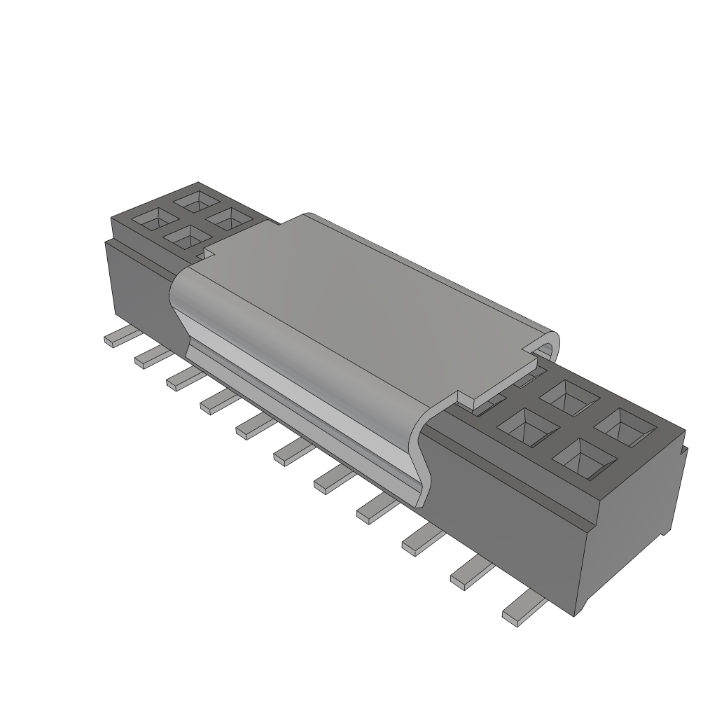 22-Position Shrouded Female Surface Mount Header, 1mm Pitch, 125°C, Lead Free