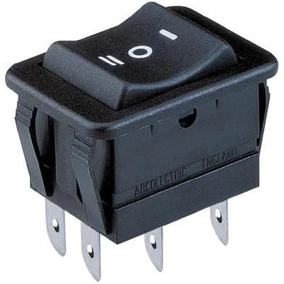 Toggle switch 250 Vac 16 A 2 x On/Off/On Arcolectric H1570 VB AAA latch/0/latch 1 pc(s)