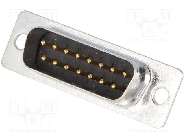 DPD Series 15 Position Solder Contact Plug D-Sub