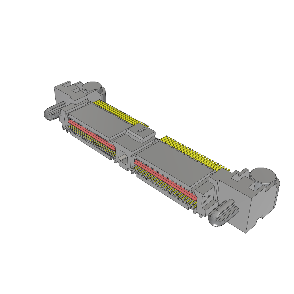 Conn Micro High Speed Terminal Strip HDR 104 POS 0.635mm Solder RA Thru-Hole/SMD Tray