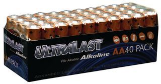 ULTRALAST ALKALINE BATTERIES 1.5V AA; Battery Technology:Alkaline; Battery Capacity:2.2Ah; Battery Voltage:1.5V; Battery Size Code:AA; Battery Terminals:Raised Positive and Flat Negative; External Diameter:14.5mm; External Width:- ;RoHS Compliant: NA