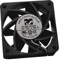 DC Axial Fan, 60 x 60 x 25mm, 67m/h, 12 V dc (CeraDyna Series)
