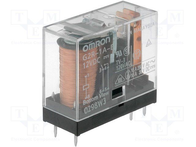 Electromechanical Relay SPST-NO 16A 12VDC 275Ohm Through Hole