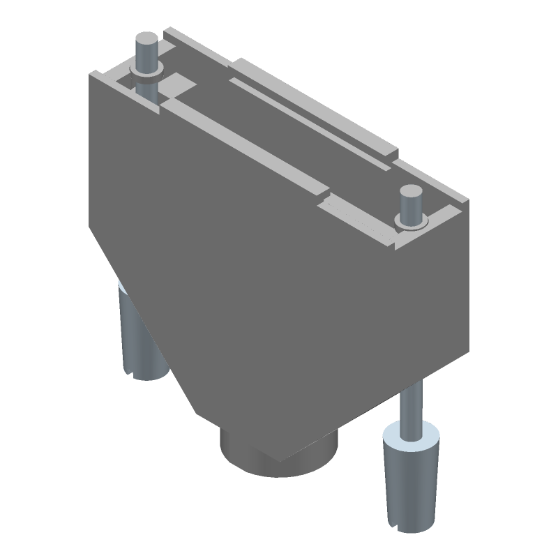 Shielded Metal Backshell Kit, 180°, 25 Pos, Nickel/Zinc