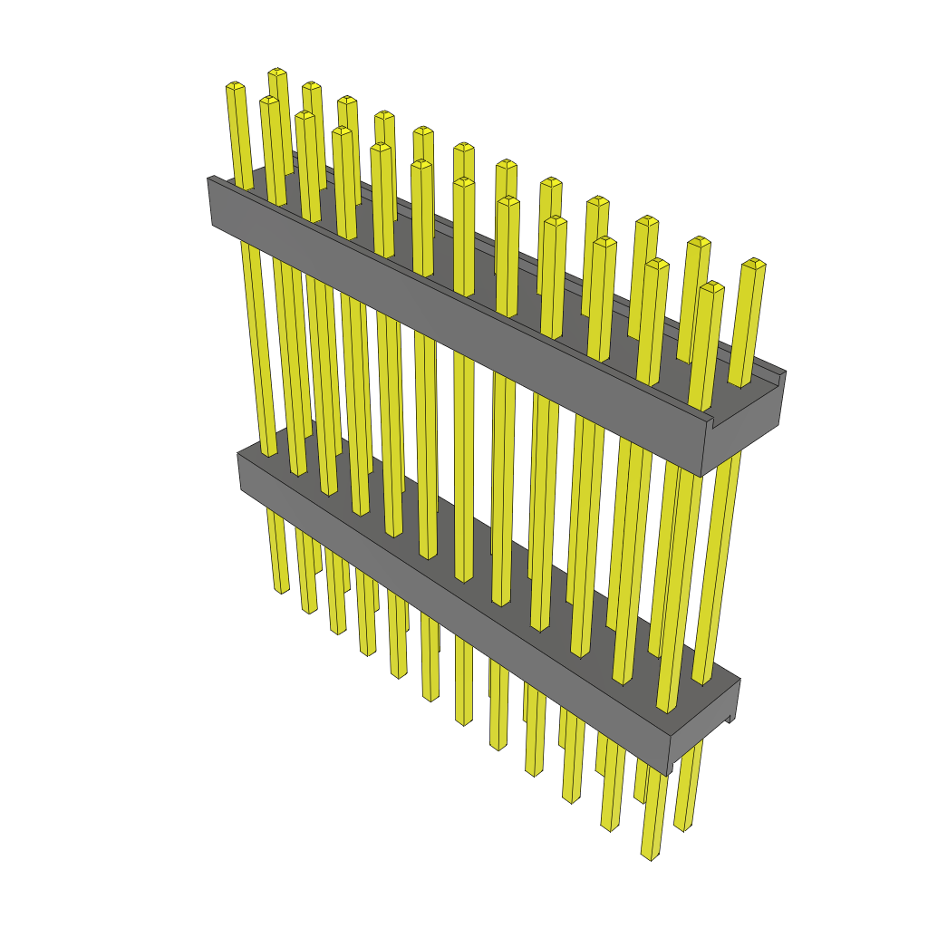 24-Contact HDR Board Stacker, 2.54mm Pitch, Through Hole Mount, -55 to 125°C