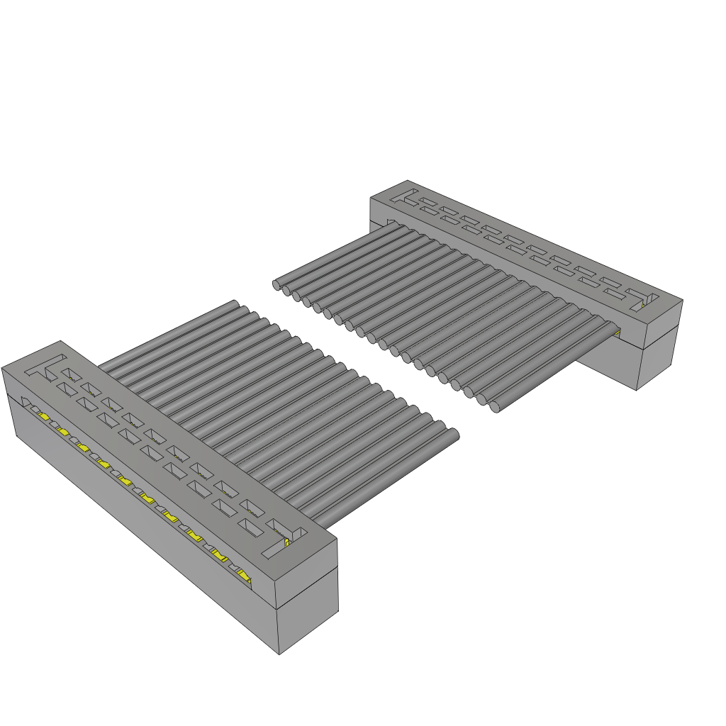 Cable Assembly 0.101m 28AWG 2mm 20 to 20 POS IDC Connector to IDC Connector F-F TIGER EYE™ Bulk