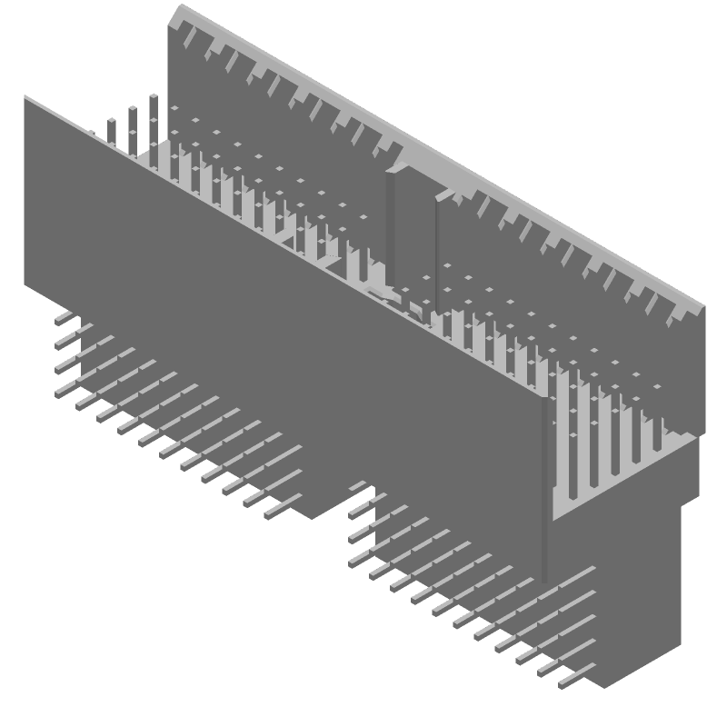 110 Pos 2mm Pitch Right Angle Male Press-Fit Header